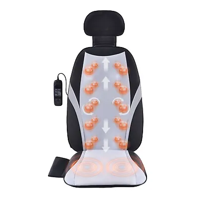 VEVOR Massage Seat Cushion Pad With 2 Back Shiatsu Roller 2 Seat Vibration Motor • $70.99