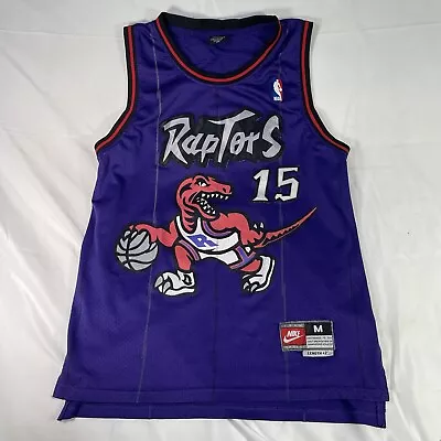 VTG Nike Team Vince Carter Toronto Raptors NBA Purple Jersey #15 M Length +2 • $29.87