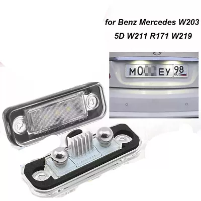 2Pcs LED License Number Plate Lights For Benz Mercedes W203 5D W211 R171 W219 • $13.46