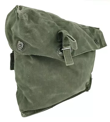 Vintage Original Olive Green Old Military Mask Bag Swedish Army  • $29