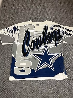 Vintage Magic Johnson Dallas Cowboys T Shirt Mens 3XL White AOP NFL Adult • $85