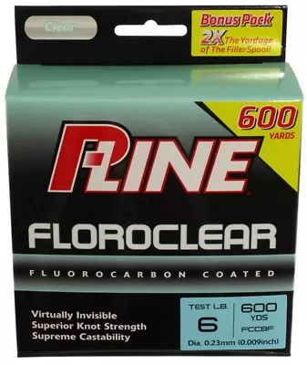 P-Line Florocarbon Coated Fishing Line Clear 600 Yds • $20.15