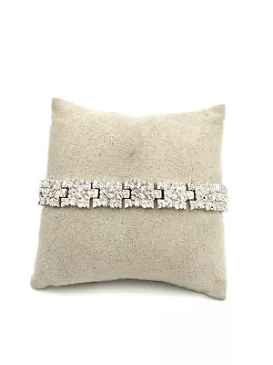 Designer KABANA Minimal Texture 925 Sterling Silver Pebble Link 8.25  Bracelet • $49