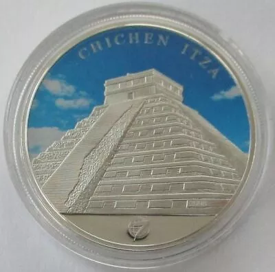 Mongolia 500 Togrog 2008 New Seven Wonders Chichen Itza Silver • $119