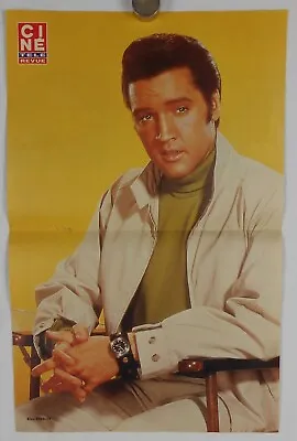 Vintage Original Elvis Presley  Cine-Tele-Revue   Magazine Center Fold Poster • $19.95