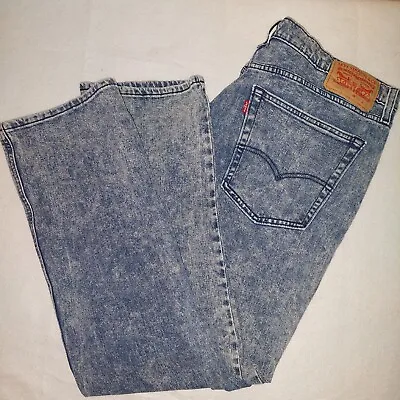 Levis Men's Jeans 541 36x32 Blue Acid Wash Athletic Fit Tapered • $23.99