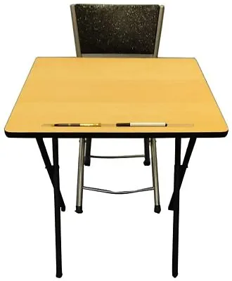 Exam Study Classroom Market Stall Expo Laptop Computer Folding Table Chair Set • £54.99