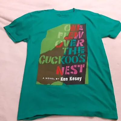£24.99 • Buy One Flew Over The Cuckoos Nest T Shirt Small 18 P2p Green Large Print Ken Kesey