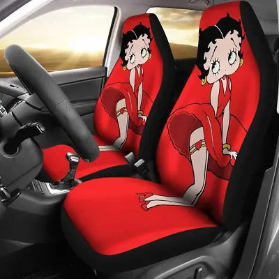 $54.99 • Buy Cartoon Fan Gift Betty Boop Car Seat Covers (set Of 2)