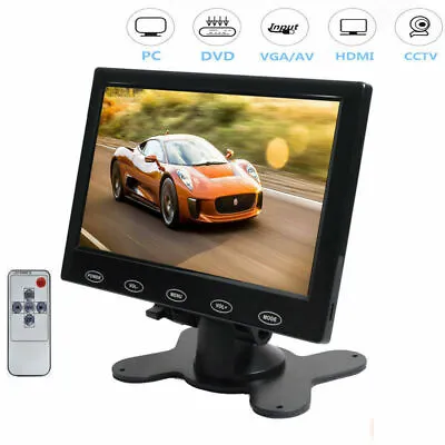 Mini 7 /9'' LCD CCTV Monitor PC Screen AV/VGA/HDMI 1080p W/Speaker For Raspberry • £59.99