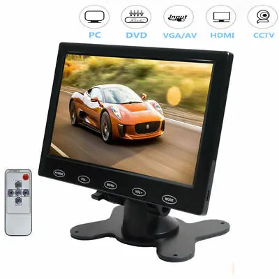 Ultra Thin 7 /9'' HD TFT LCD CCTV Monitor AV/VGA/HDMI Input W/Speaker + Adpater • $68.79