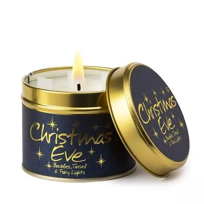 Lily Flame Scented Candle Tin - Christmas Eve - UK MADE • £11.97