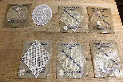 Lot Of 7 Vintage 1920s-30s VENETIAN MAID White Lace MONOGRAMS - Size 4-5 Inches • $14.39