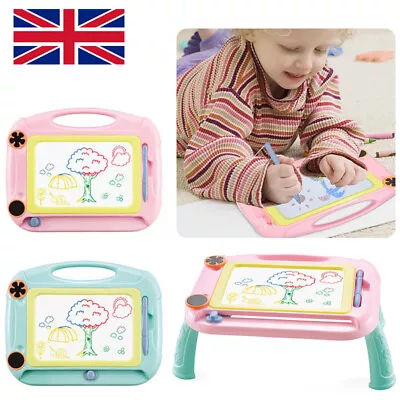 Kids Drawing Board Magnetic Writing Sketch Pad Erasable Magic Doodle Toys UK • £8.19