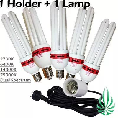 125w Energy Saving Grow Light Cfl Lamp Compact Fluorescent Lamp With Lamp Holder • $66