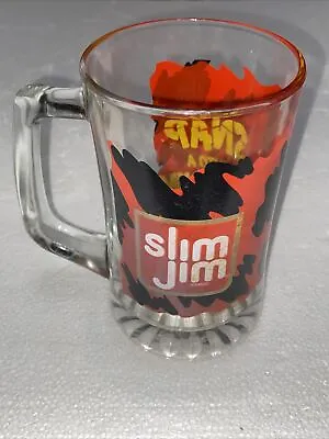 Vintage Macho Man Randy Savage WWF Snap Into A Slim Jim Heavy Glass Mug Stein 7  • $15