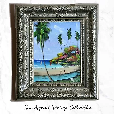 W Black 13 X15  Framed Signed Original Oil Painting Jamaica Coastal Seascape Art • £126.67