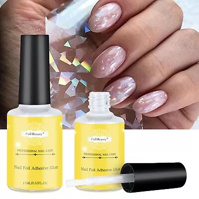 Professional Starry Sky Nail Art Glue Nail Foil Transfer Adhesive Stickers 15ML • $3.59