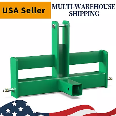 3 Point 2  Receiver Hitch Drawbar For Cat 1 W/Suitcase Weight Brackets Green US • $97.84