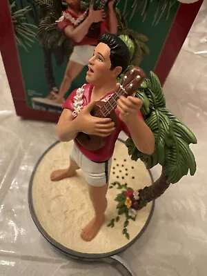 Carlton Cards Heirloom Collection Musical Ornament Elvis Blue Hawaii #95 • $24.50