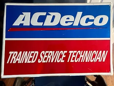 VINTAGE 80s - 90s GM AC DELCO CHEVY BUICK OLDS PONTIAC MECHANICS DEALER SIGN • $475