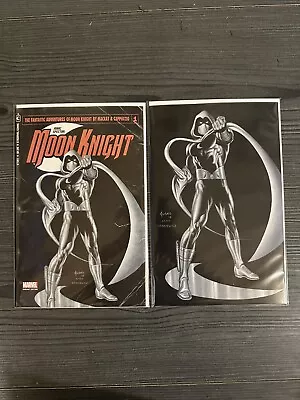 Moon Knight #1 Joe Huskies Vintage “pulp” Set Trade And Virgin Set. • £25