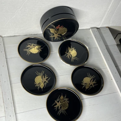 $24.99 • Buy Otagiri Sea Shell Coaster Set Of  5 Vintage Japan Original Mint Condition…