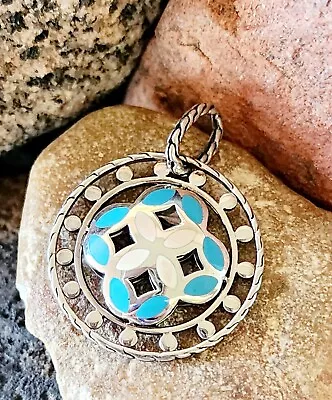 John Hardy Blue And White Enamel Kawung Pendant Sterling Silver • $287.10