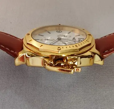 'I' By Invicta IBI41703-003 Men's 45mm Quartz Day Date Small Seconds Gold Watch • $24.99