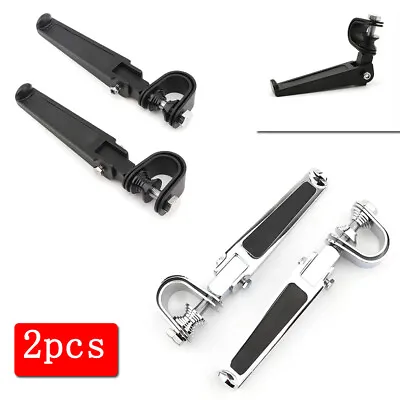 Motorcycle Highway U-clamp Foot Pegs For Yamaha V-Star 950 1100 1300 Stryker • $33.77
