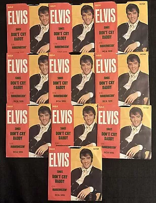 Lot Of 10 Elvis Presley RCA 7” Vinyl Records Don't Cry Dady/ Rubberneckin’. • $70