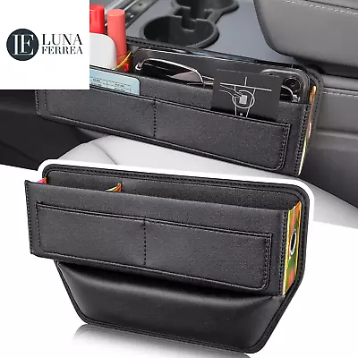 Car Seat Gap Filler Organizer Leather Car Seat Organizer And Storage Front Seat  • $10.97