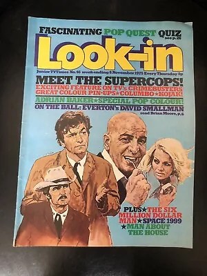 Look In Magazine 1975  8th Nov #46 Complete : Screen Super Cops Adrian Baker • £10.49