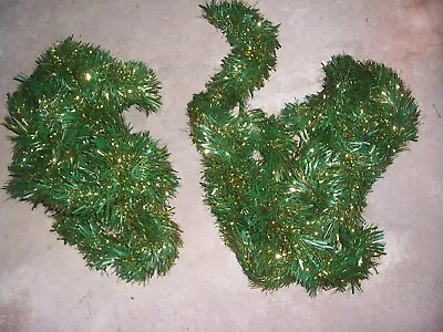 Christmas Garland 18 Feet  Greenery Gold  Decoration  Green Garland • $4.99