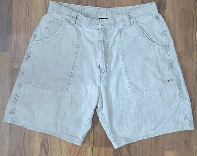 OP Longrider Corduroy Shorts Mens Size 34 Beige Vintage West Coast Beach Surf • $100