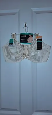 Women's Bali Minimizer Bra Satin Tracings Underwire Non Padded DF3562 Size 40DD  • $25