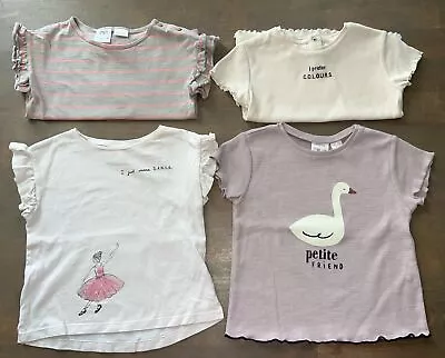 Zara Baby Shirts Tops Lot (4)  Toddler Girl 2-3 Year Dance Swan Stripes • $14