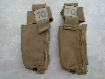 USGI USMC (SET OF 2) Coyote MOLLE C-A-T Carrier Tourniquet TQ Pouches • $25.99