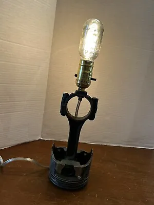 Piston Table Lamp Steampunk Home Light Car Part Industrial Decor Man Cave Xmas • $100
