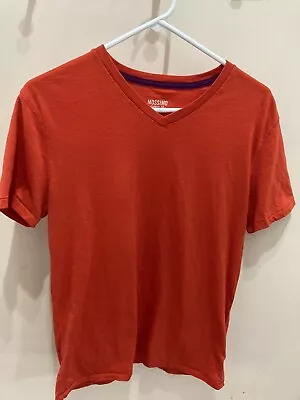 Mossimo Supply Company Orange V Neck Short Sleeve T-shirt Size Medium • $10