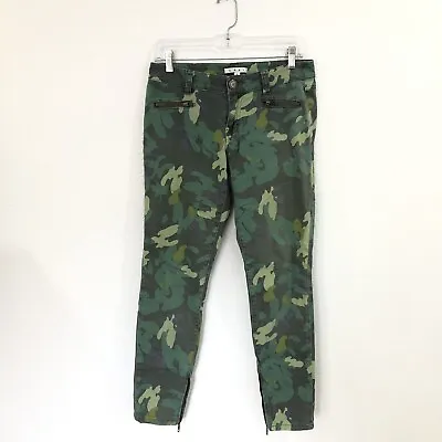 CAbi #766 Clover Camo Ankle Zip Jeggings Size 2 • $10.99