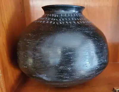 Older Oaxaca Vase Black Pottery Vase • $340