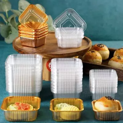 Plastic Cupcake Mousse Container Packaging Box Mooncake Tray Cake Holder • £5.76