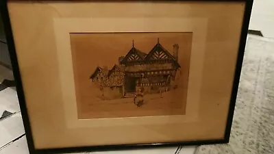 The Falcon Inn Chester Hand Coloured Print Of Marjorie Christine Bates Drawing • $31.07