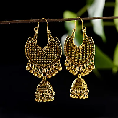 Women Charm Vintage Tassel Bells Drop Dangle Egypt Gypsy Indian Jhumka Earrings • $1.76
