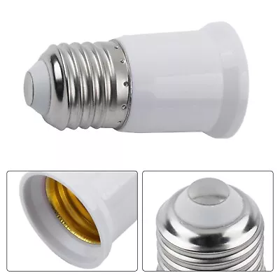 White Plastic E26E27 Screw In Adapter 1 2 Inch Light Bulb Socket Extender • $6.05