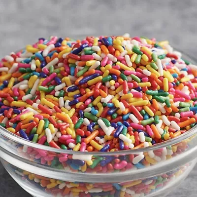 Multi Colored Kosher Rainbow Edible Sprinkles For Baking & Deserts - 5lbs • $25