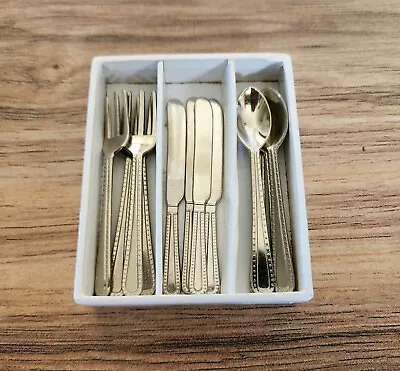 12 Piece Miniature Flatware Cutlery Set Knives. Forks. Spoons. Kids Pretend Play • $6.50