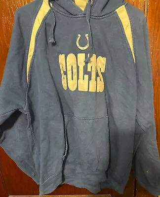 Indianapolis Colts Hoodie Mens L (?) White Blue Logo Sweatshirt NFL Football • $11.99