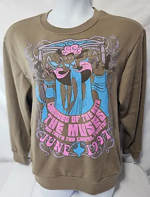 Women's Disney Hercules Muses Crew Neck Long Sleeve Graphic Sweatshirt  Brown XL • $13.97